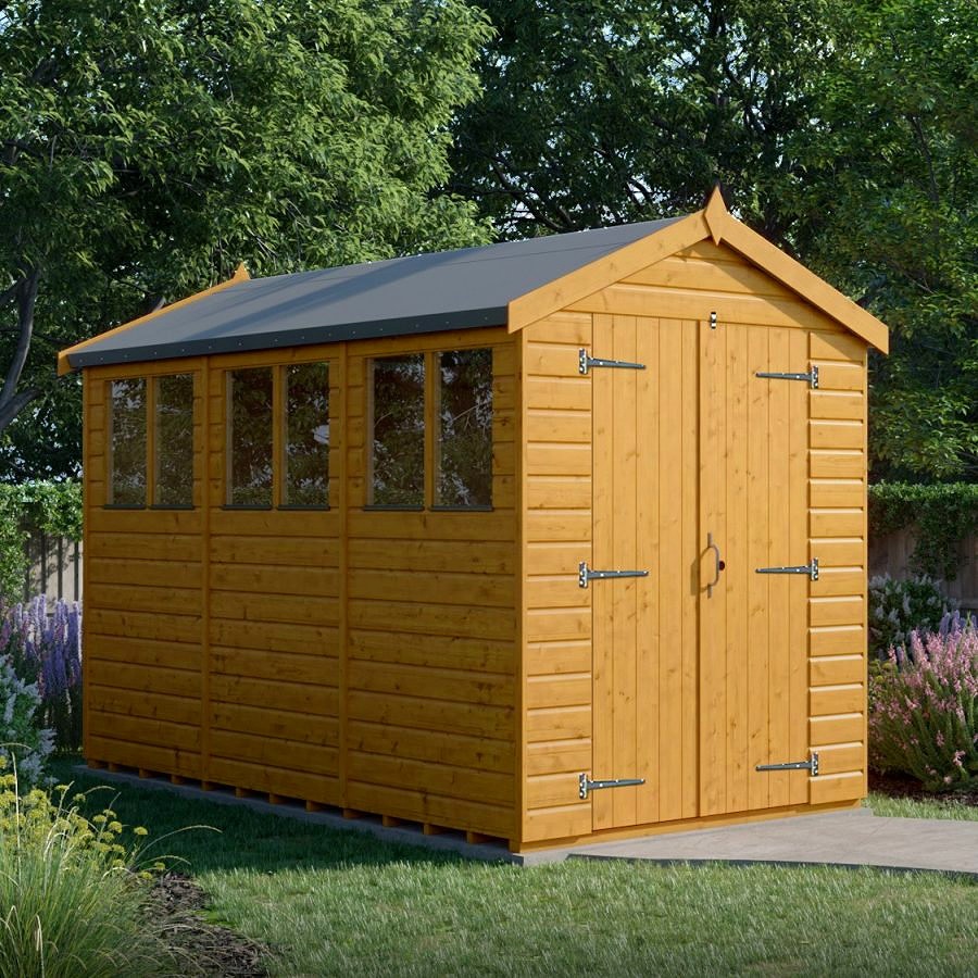 12x6 Apex Shed - Double Door, Windowed