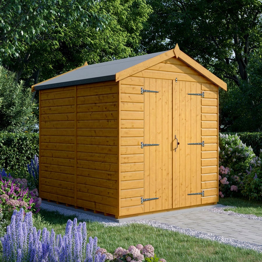 8x6 Apex Shed - Double Door, Windowless