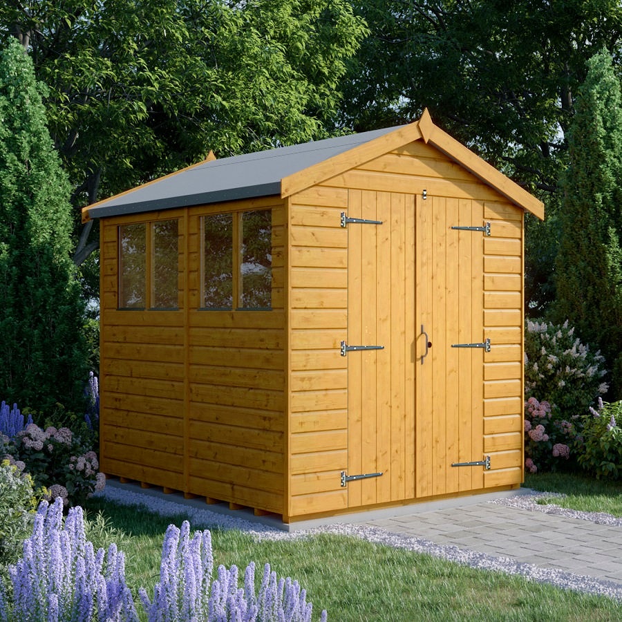8x6 Apex Shed - Double Door, Windowed