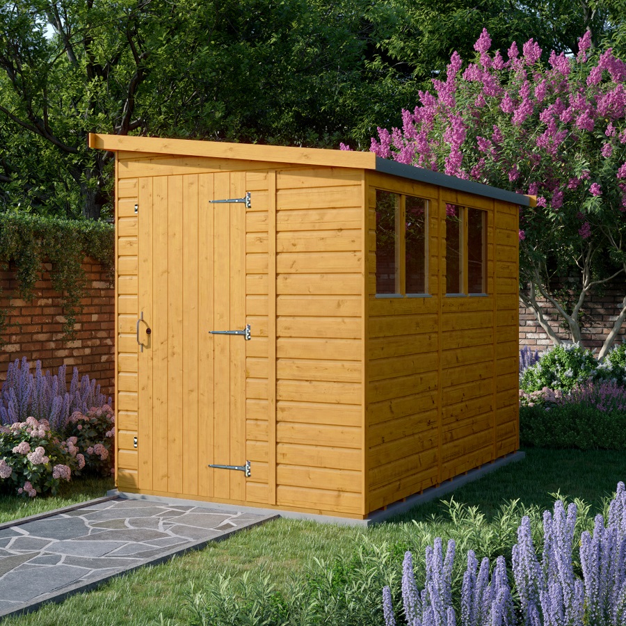10x6 Lean-to-Pent Shed - Single Door, Windowed