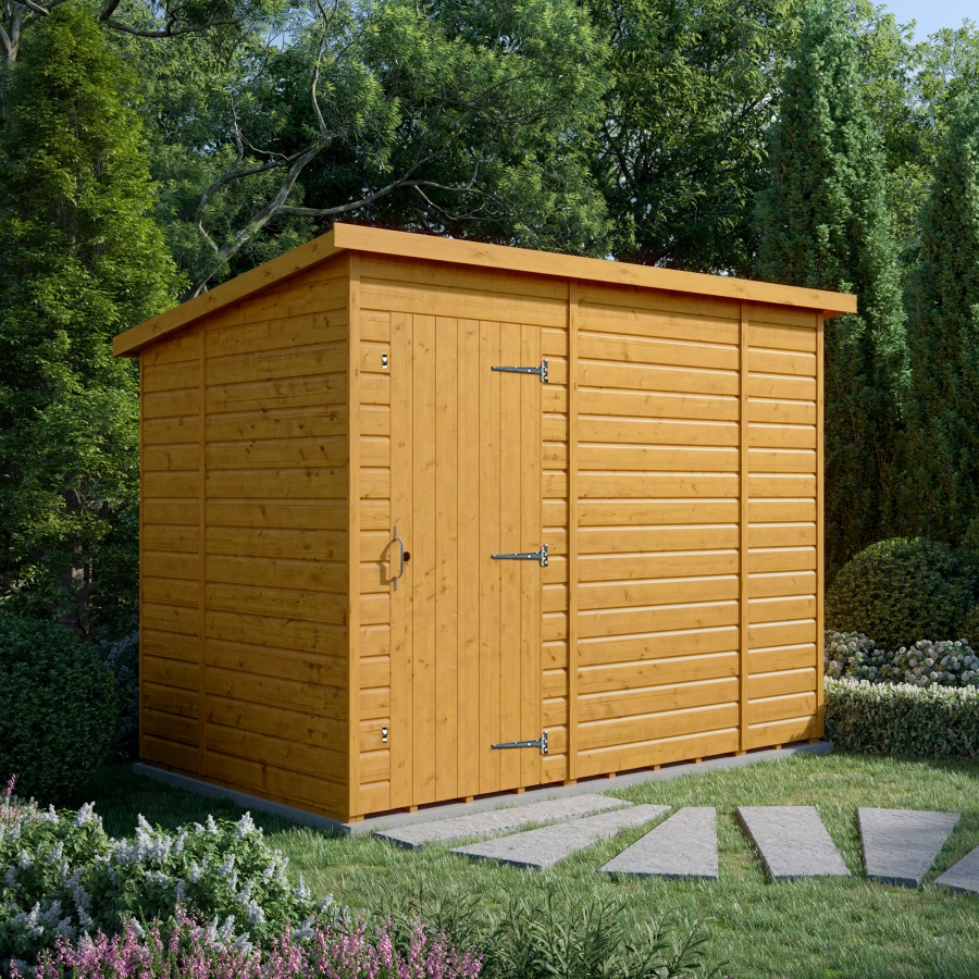 10x6 Pent Shed - Single Door, Windowless