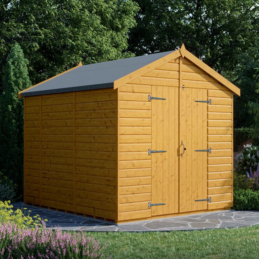 10x8 Apex Shed - Double Door, Windowless