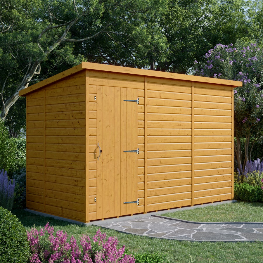 12x6 Pent Shed - Single Door, Windowless