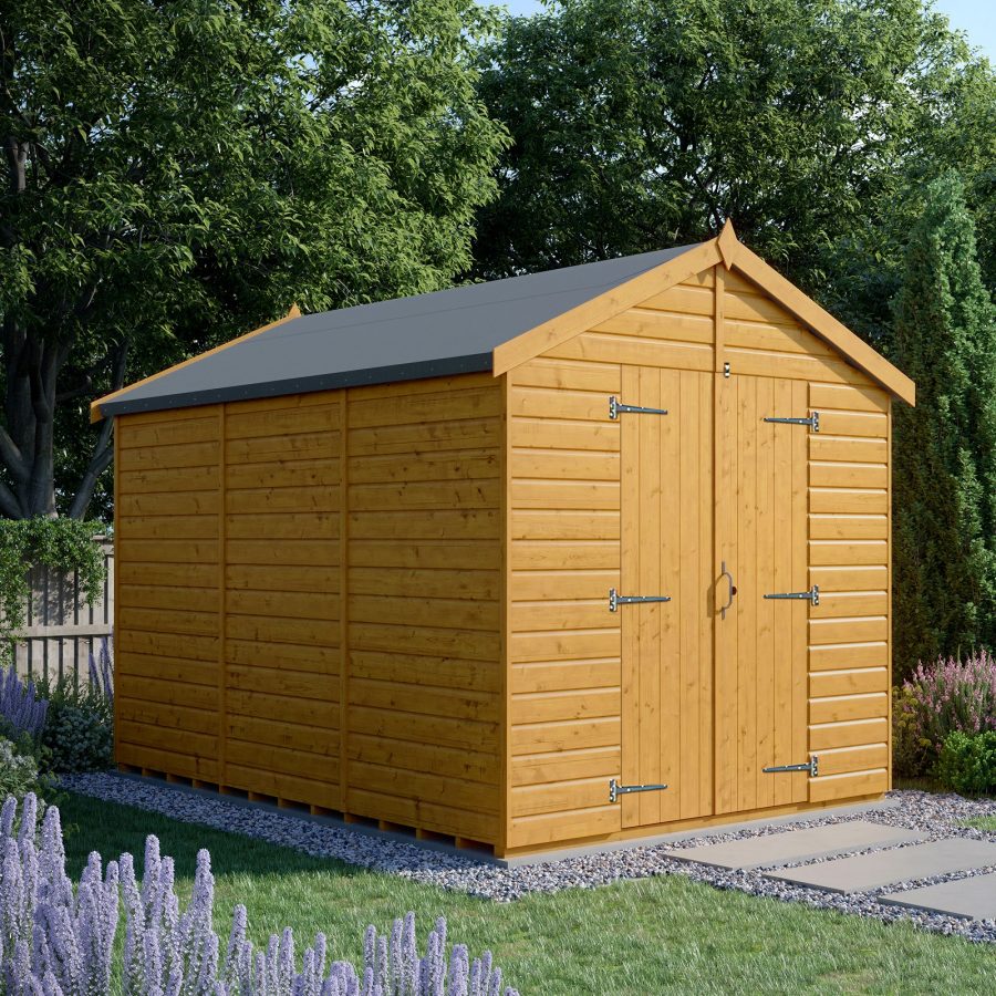12x8 Apex Shed - Double Door, Windowless
