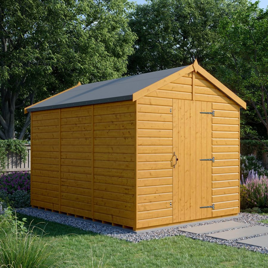 12x8 Apex Shed - Single Door, Windowless