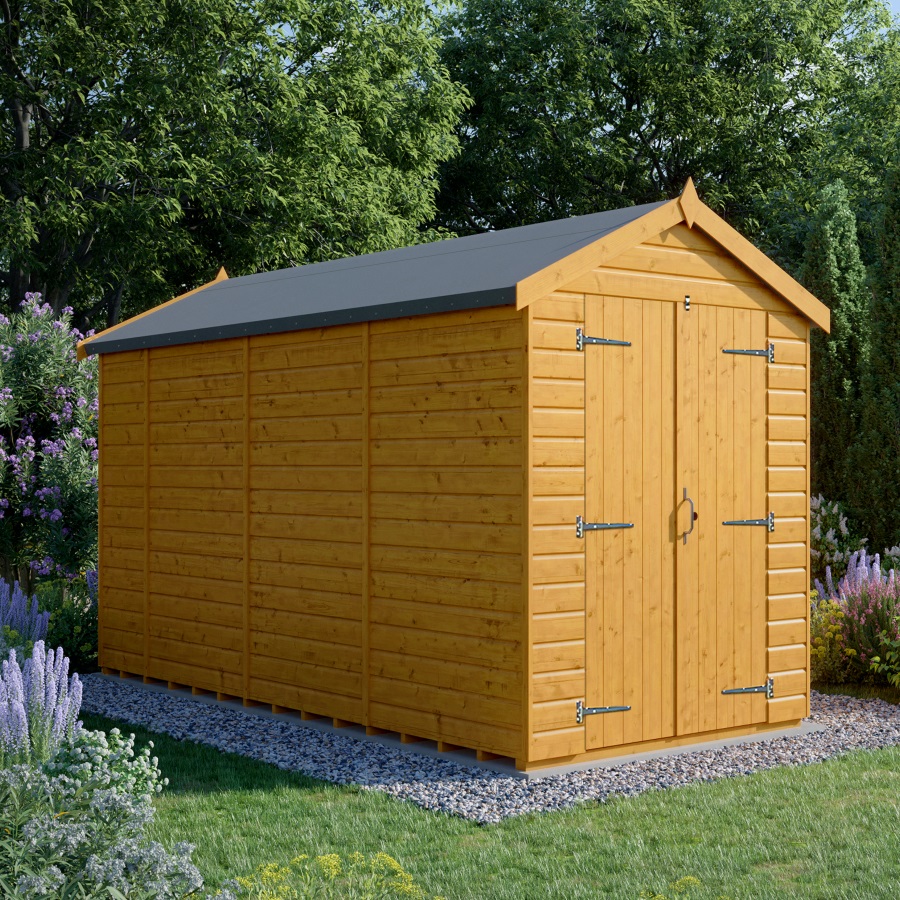 14x6 Apex Shed - Double Door, Windowless