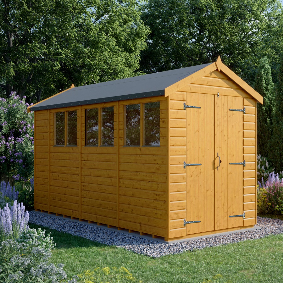 14x6 Apex Shed - Double Door, Windowed