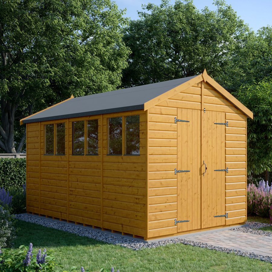 14x8 Apex Shed - Double Door, Windowed