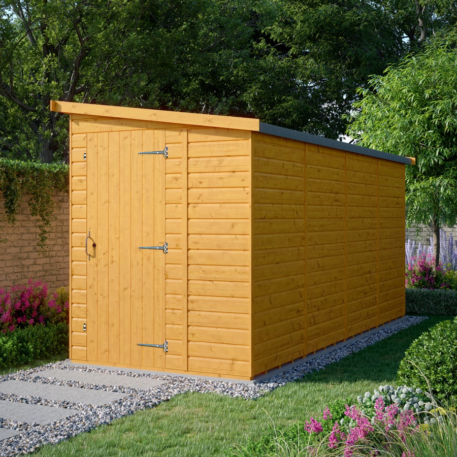 16x6 Lean-to-Pent Shed - Single Door, Windowless