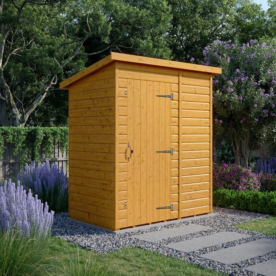 6x4 Pent Shed - Single Door, Windowless