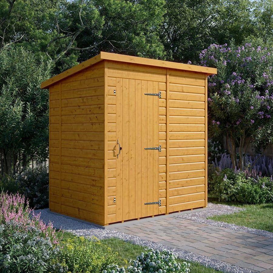 7x5 Pent Shed - Single Door, Windowless