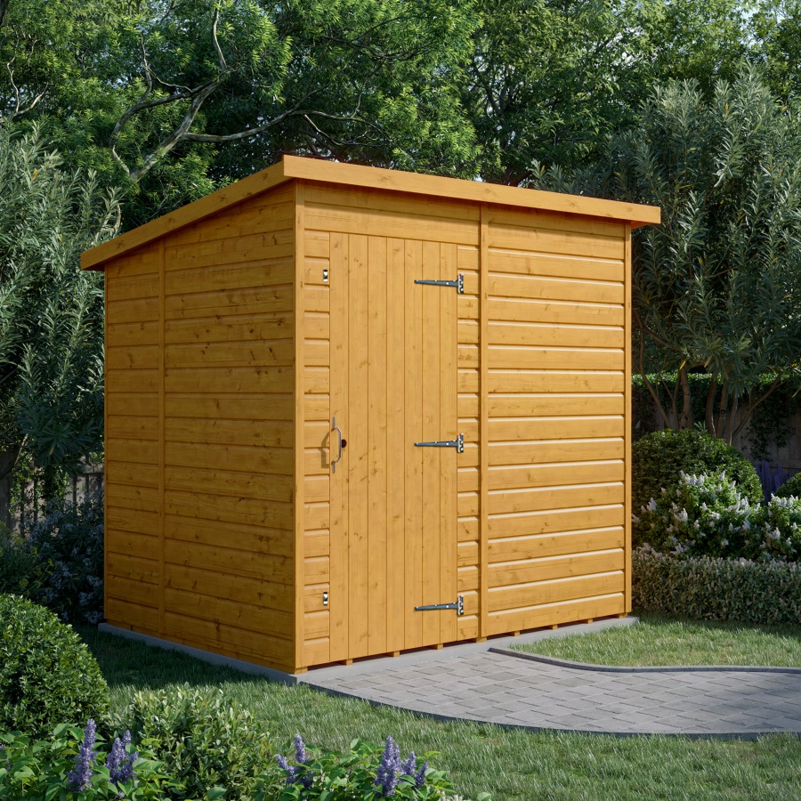 8x6 Pent Shed - Single Door, Windowless