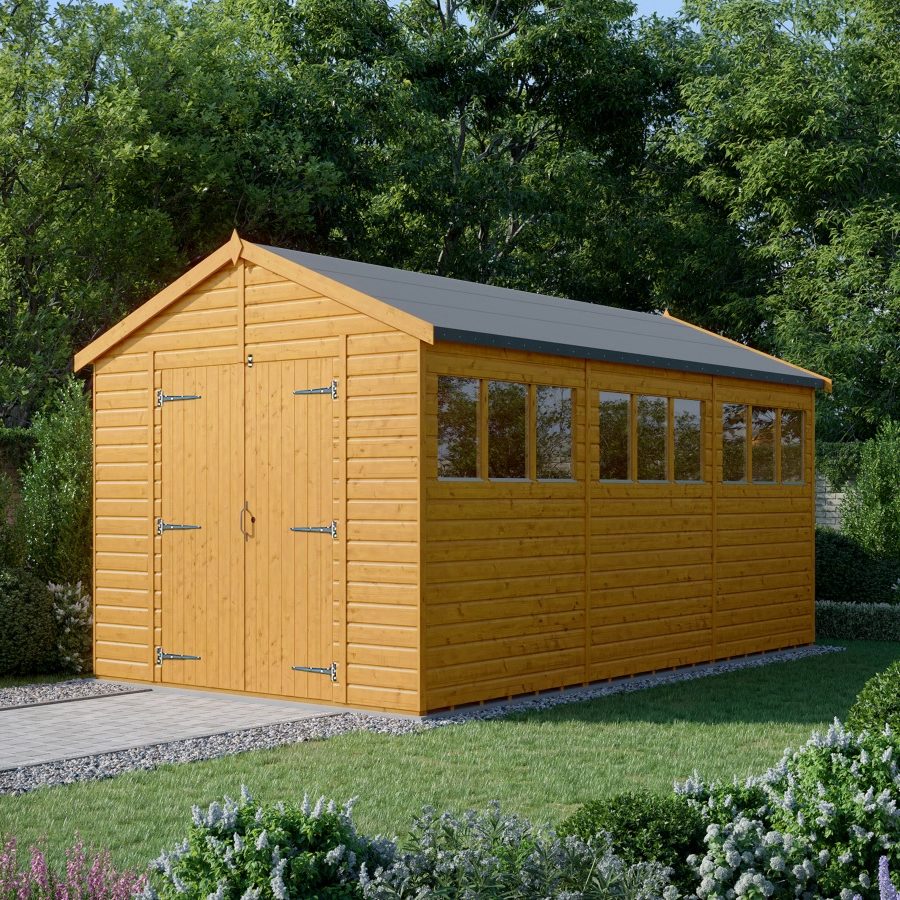 18x10 Apex Workshop - Double Door, Windowed