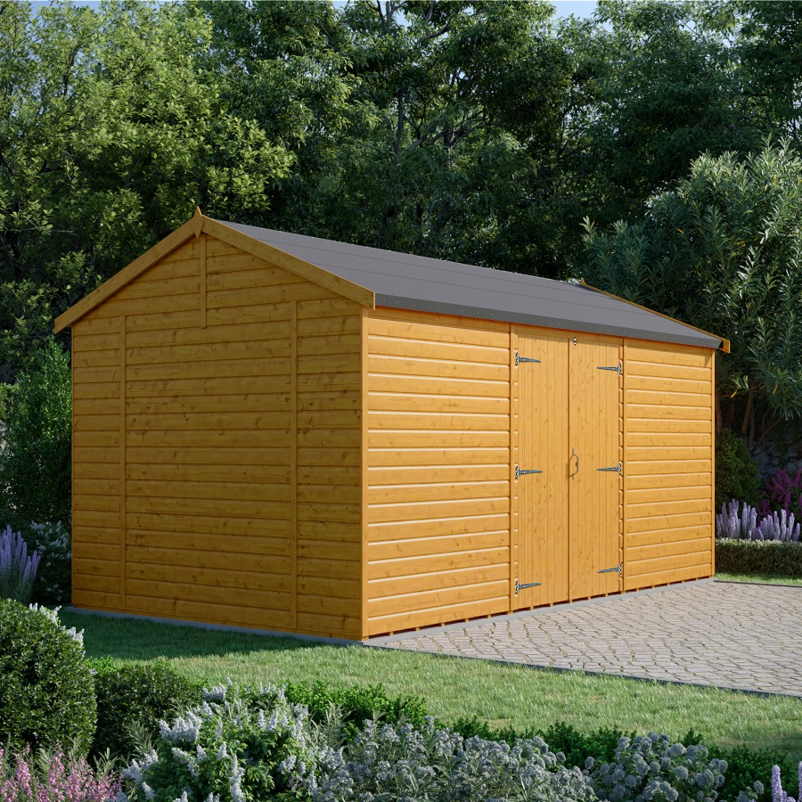 18x10 Apex Workshop - Double Door Centre, Windowless