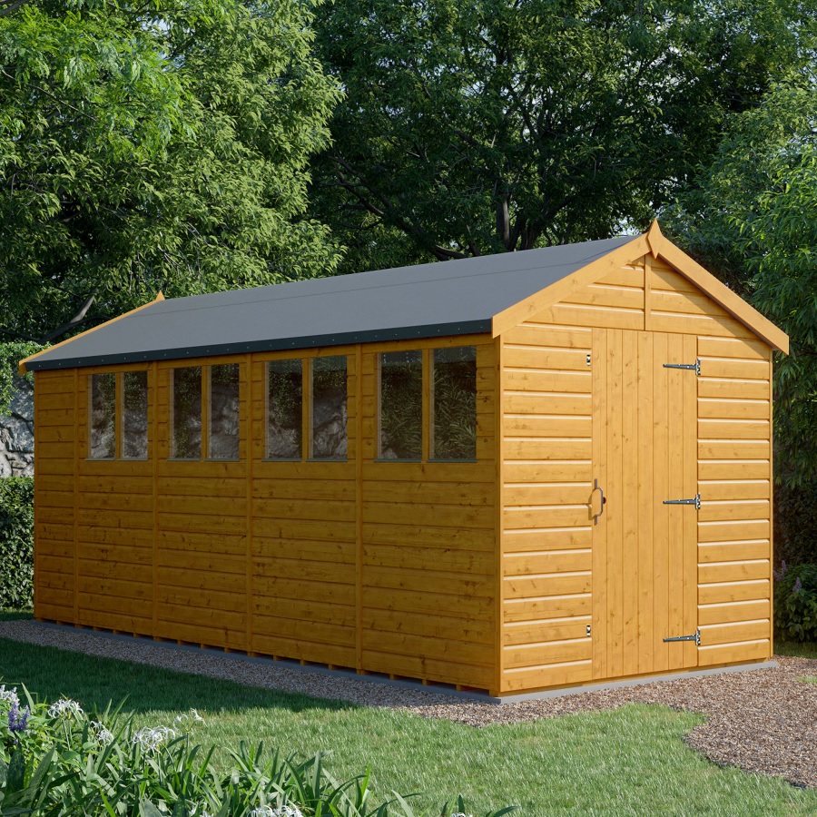 18x8 Apex Shed - Single Door, Windowed