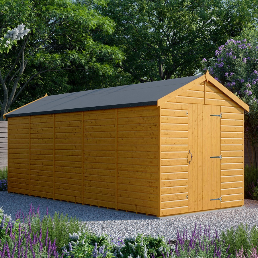 20x8 Apex Shed - Single Door, Windowless