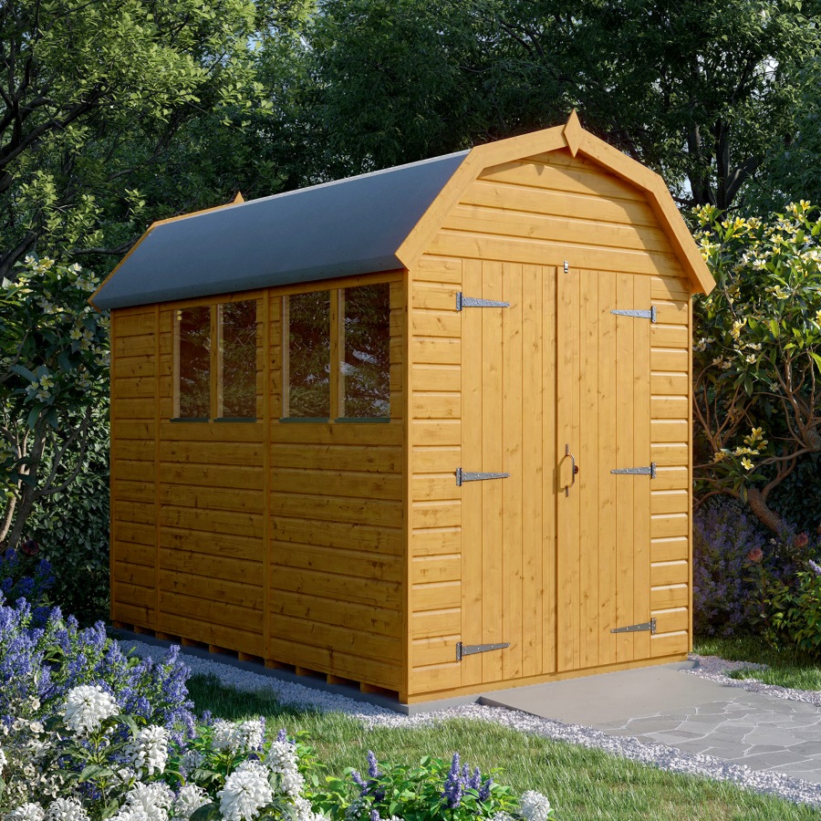 10x6 Barn Shed - Double Door, Windowed