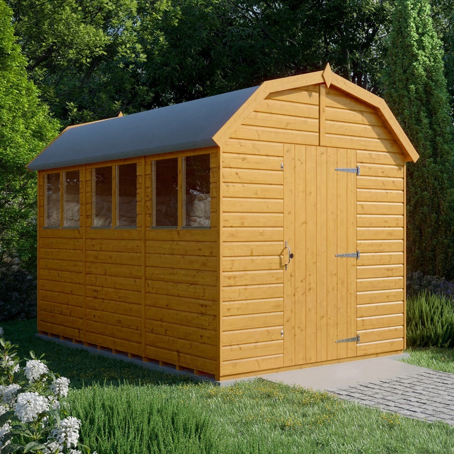 12x8 Barn Shed - Single Door, Windowed