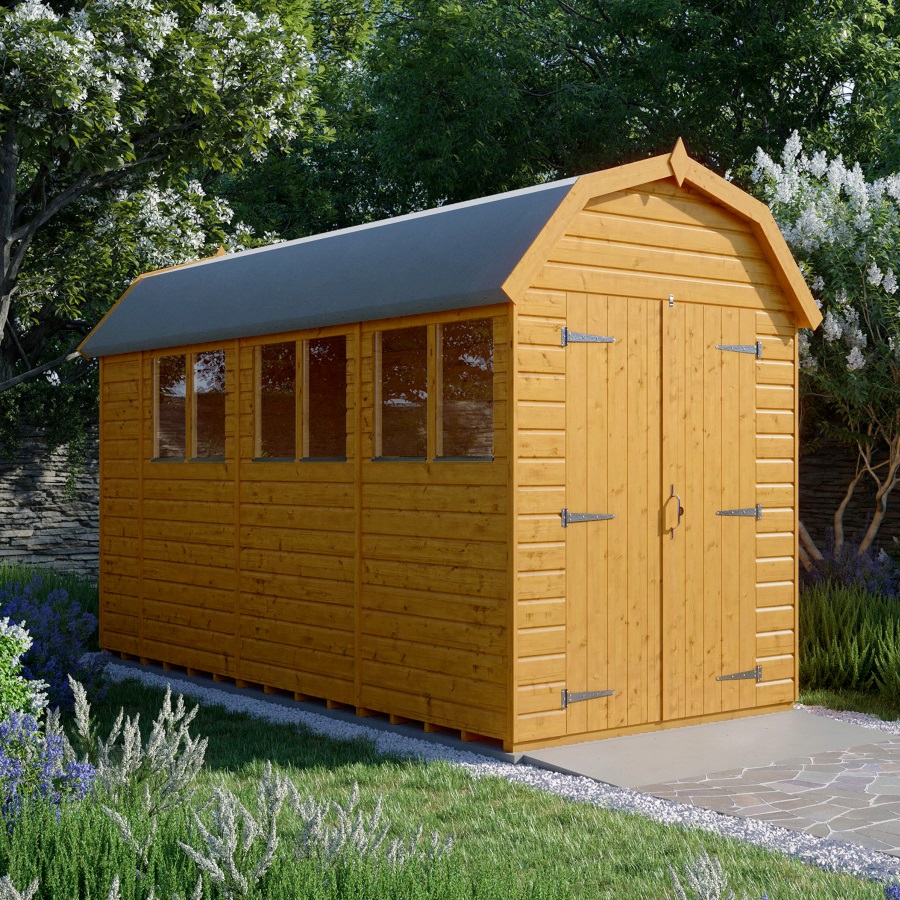 14x6 Barn Shed - Double Door, Windowed